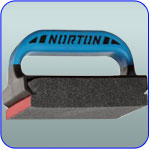 Norton 3X Small Area Sanding Sponge with Handle (Medium Grit) 