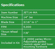 The Carter Jet 14" Micro-Adjust upgrade kit 