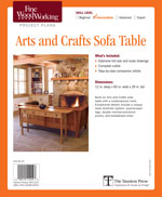Fine Woodworking Arts and Crafts Side Table Project Plan 