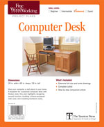 Fine Woodworking Computer DeskProject Plan 