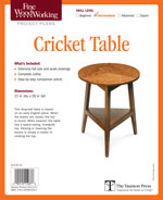 Fine Woodworking Cricket Table Project Plan