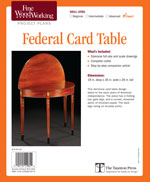 Fine Woodworking Federal Card Table Project Plan