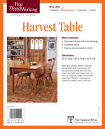 Fine Woodworking Harvest Table Project Plan