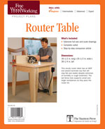 Fine Woodworking Open Base Router Table Project Plan