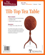 Fine Woodworking Tilt-Top Tea Table Project Plan
