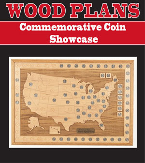 Commemorative Coin Showcase Woodworking Plan
