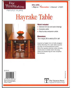 Hayrake Table Project Plan