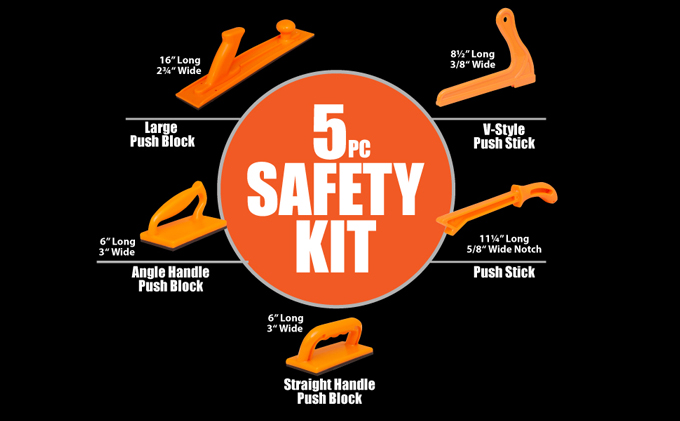 5 Piece Safety Push Block And Safety Stick Kit