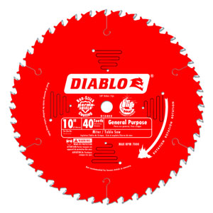 10" x 40 Tooth General Purpose Saw Blade - D1040X