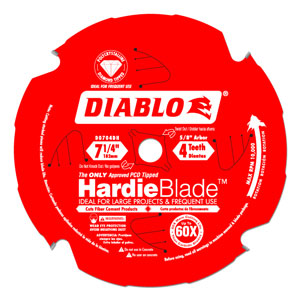 7-1/4" x 4 Tooth (PCD) Fiber Cement HardieBlade - D0704DH