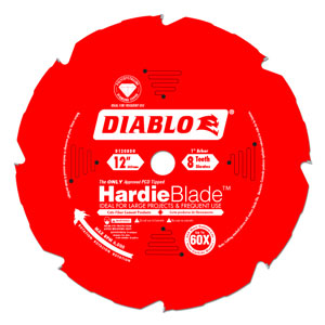 12" x 8 Tooth (PCD) Fiber Cement HardieBlade - D1208DH