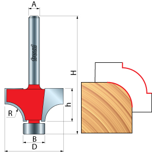 Freud Roundover Router Bits
