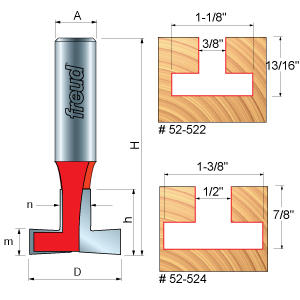 T-Slotting Cutter Router Bits 
