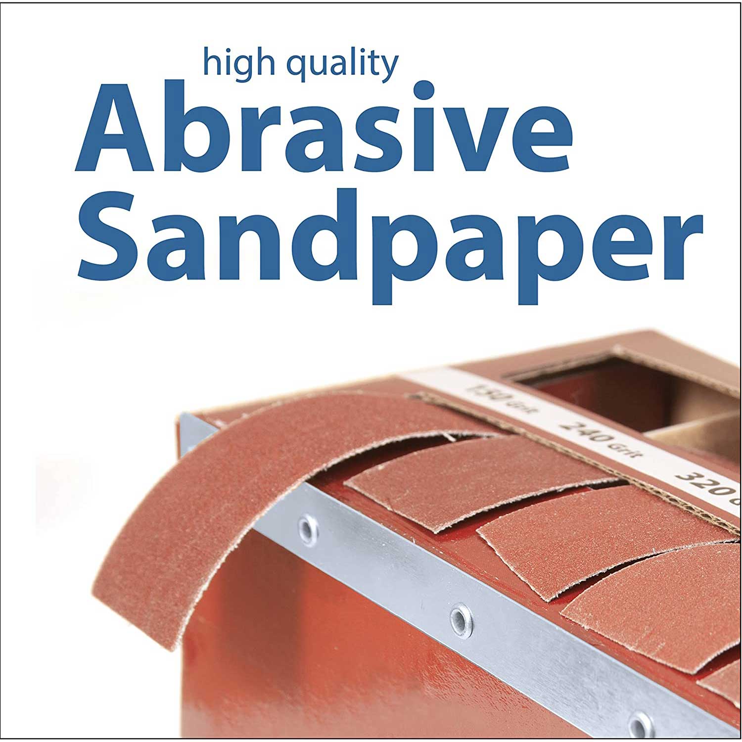 Steel Sandpaper Roll Dispenser Holds Five 1" x 20' Abrasive Rolls