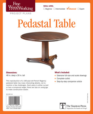 Pedestal Table Project Plan