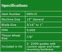 The Carter General 15" conversion kit