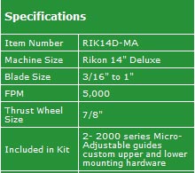 Rikon 14" Deluxe with Micro-Adjustable Guides