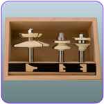 3 Wing Flat Raised Panel w/Cove & Bead Stile & Rail Cutters