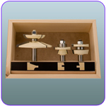 3 Wing Shaker Raised Panel w/ Shaker Stile & Rail Cutters