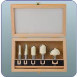 5 pc round nose router bit set
