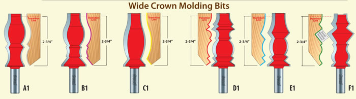 Freud Wide Crown Molding Bits