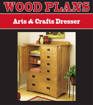 Arts & Crafts Dresser Woodworking Plans


