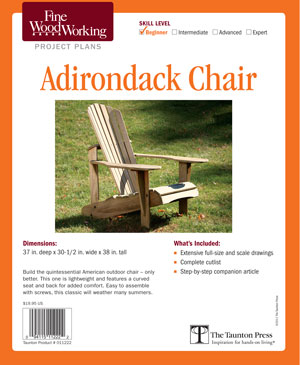 Adirondack Chair
Fine Woodworking Project Plan