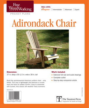 Adirondack Chair
Fine Woodworking Project Plan