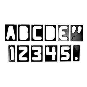 2-1/2" Horizontal Character Template Set