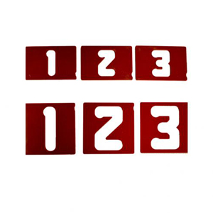 1-1/2" & 2-1/2" Vertical Number Template Set