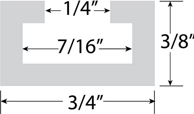 Mini T-Track Dimensions