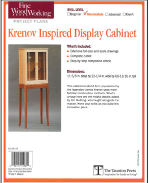Krenov Inspired Display Cabinet Project Plan