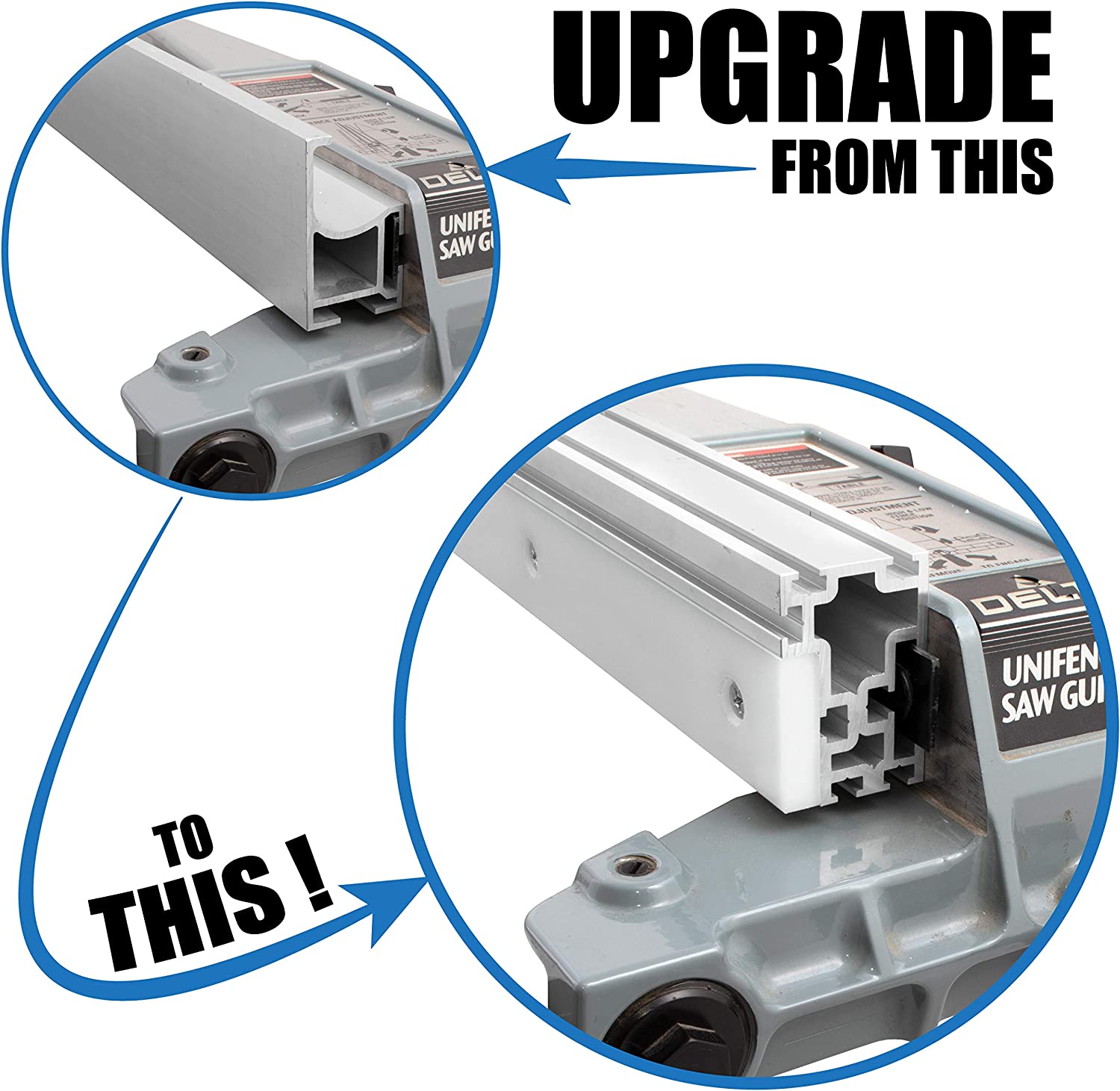 43" Uni-T-Fence<br>with UHMW Fence Face