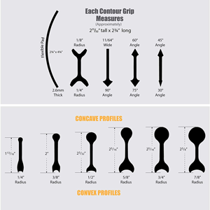 11 PC Contour & Angle Sanding Grips with 21 Profiles