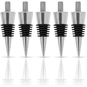 5 Piece Classic Chrome Style Bottle Stopper Set