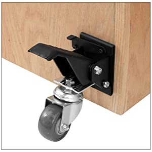 Cabinet Caster Set - Spring Lock