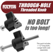 1/4" x 20 tpi Knob & Bolt 10 Pack