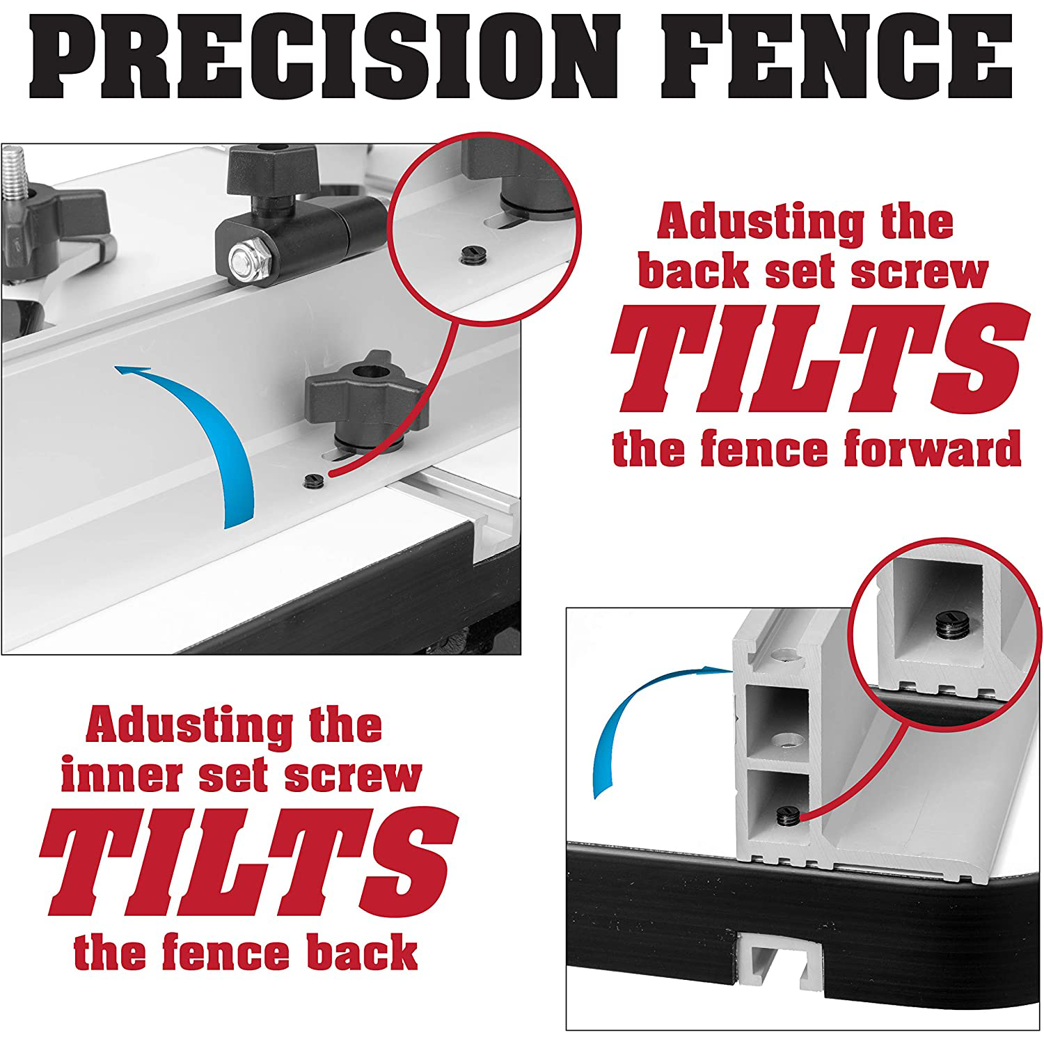 Drill Press Table with Precision Tilt Fence System
