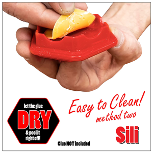 Sili Glue Pod and 3 Sili Micro Glue Brushes with Multi Purpose Sealable Lid/Glue Brush Holder • Fine Tip • Chiseled Tip and Flat