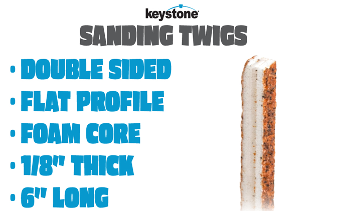 Keystone Coarse Sanding Twigs Features