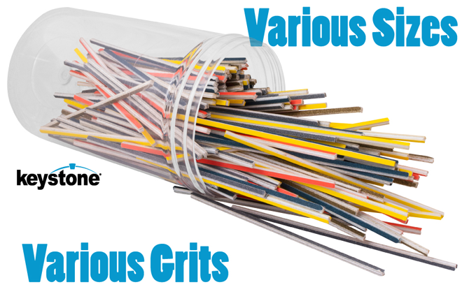 Keystone 300 Sanding Twigs with Storage Jar Various Grits