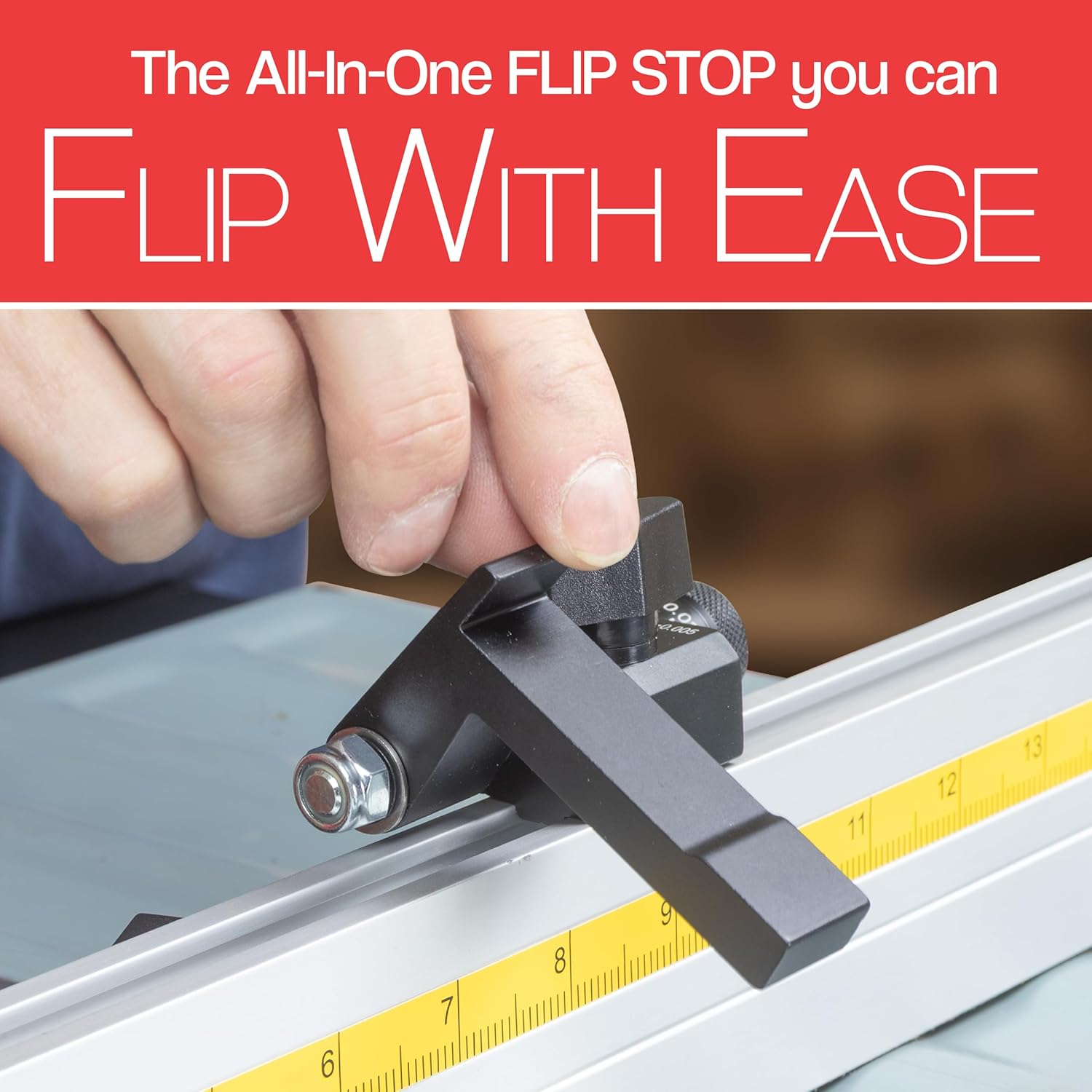 Fulton Precision Miter Gauge Micro Adjust Flip Stop