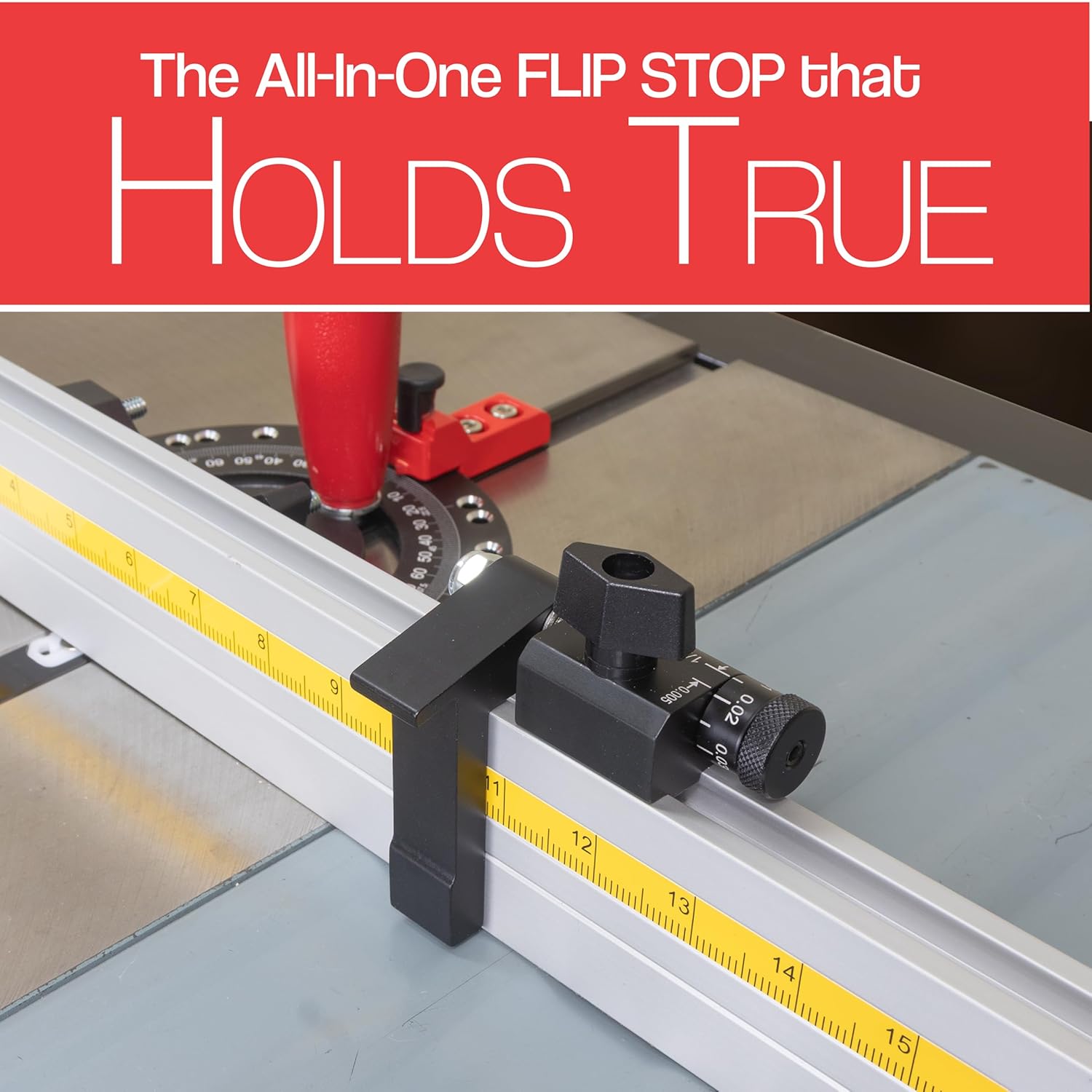 Fulton Precision Miter Gauge Micro Adjust Flip Stop