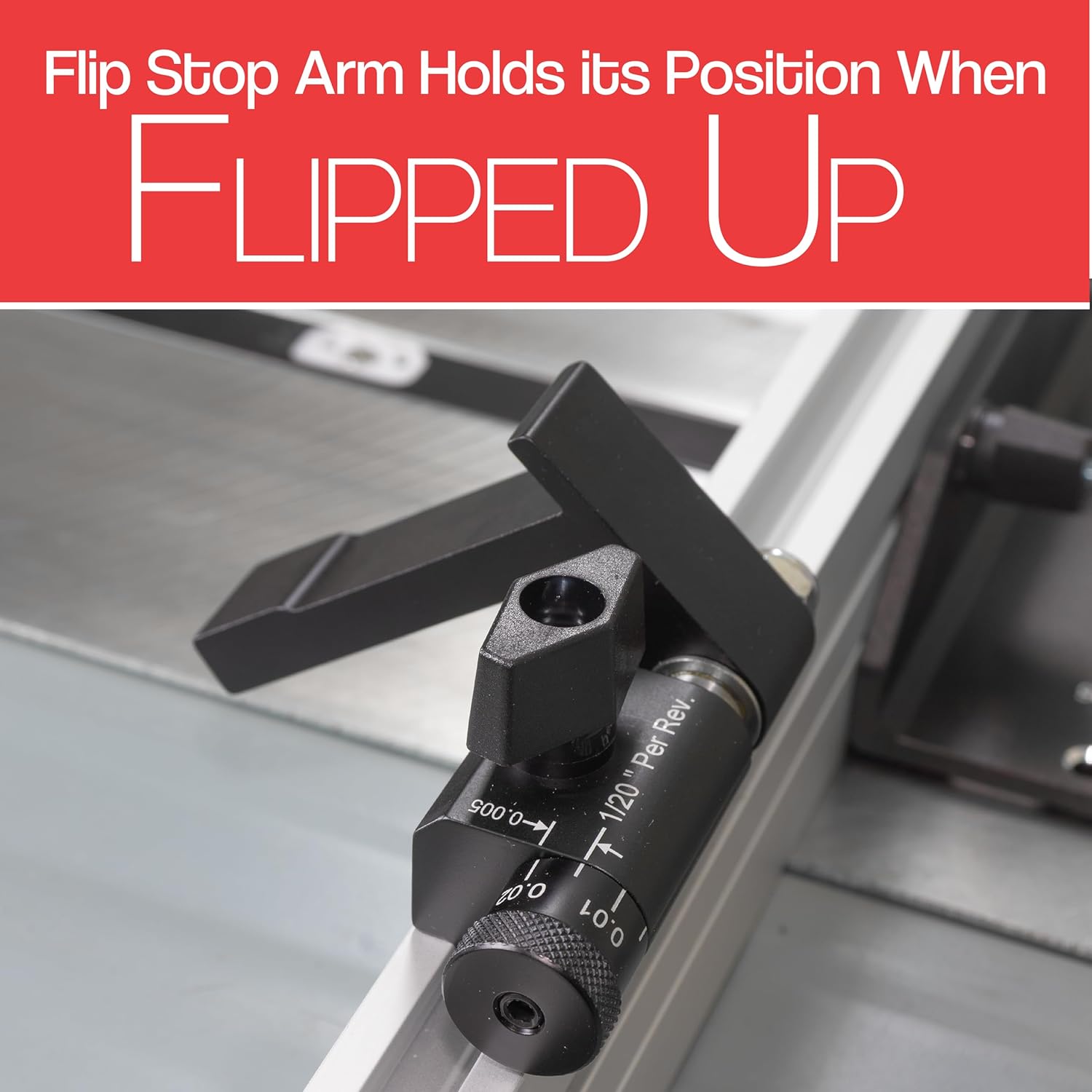 Fulton Precision Miter Gauge Micro Adjust Flip Stop