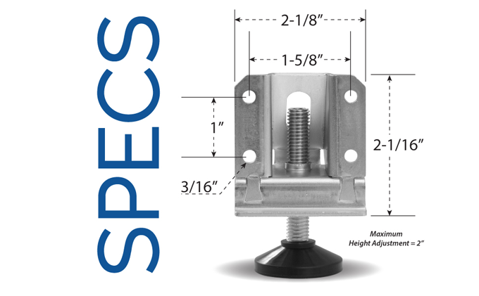 Fulton Leg Levelers Specs