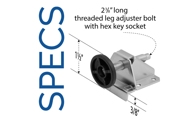 Fulton Leg Levelers Specifications