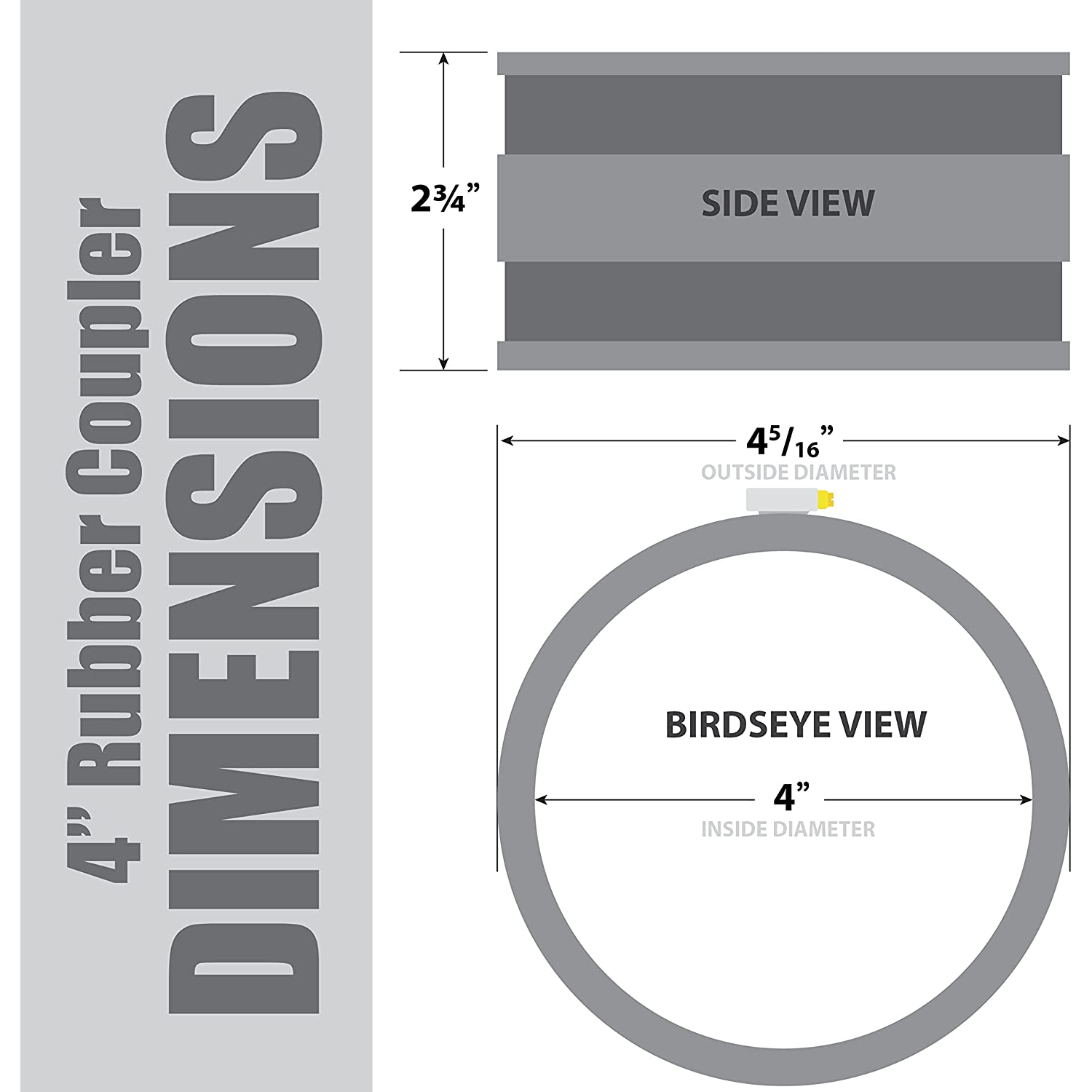 WoodRiver Dust Connection - 1-1/4 ID to 2-1/4 OD Adapter Dust