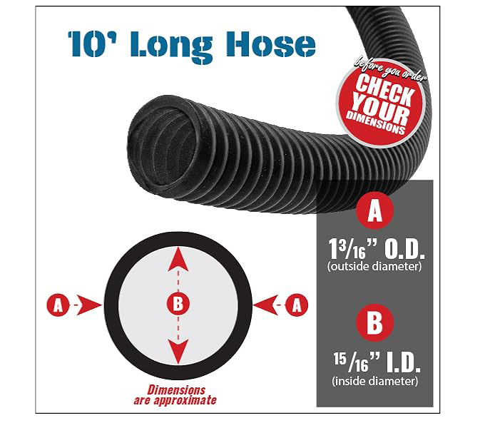 10' Power Tool Hose Kit with 5 Adapter Fittings