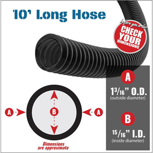 Heavy Duty Clear PVC Flex Hose with 2 Hose Clamps