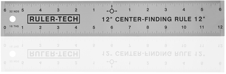 24 Stainless Steel Center Finder Ruler by Peachtree Woodworking - PW1366